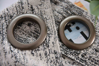 2er Set Vorhänge Wendevorhang HxB 245x140 cm Creme Schwarz Jacquard-Muster »VENEDIG« Beidseitig Nutzbar Hell/Dunkel Kunststoffösen Flexibles Raumdesign 2023310-2