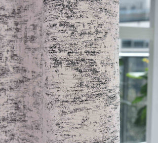 2er Set Vorhänge Wendevorhang HxB 245x140 cm Creme Schwarz Jacquard-Muster »VENEDIG« Beidseitig Nutzbar Hell/Dunkel Kunststoffösen Flexibles Raumdesign 2023310-2