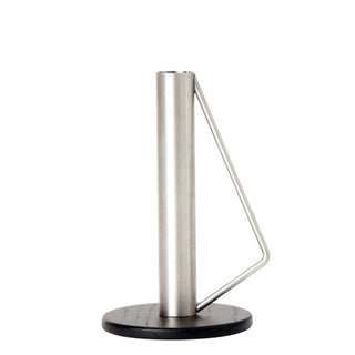 Schwarzer Kerzenhalter aus Stahl in zwei Größen, elegantes Wohnaccessoire von Maison Lumu, ideal für stimmungsvolle Beleuchtung