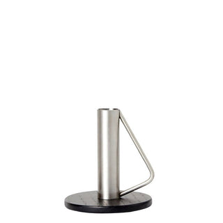 Schwarzer Kerzenhalter aus Stahl in zwei Größen, stilvolle Wohnaccessoires von Maison Lumu, ideal für elegante Dekorationen