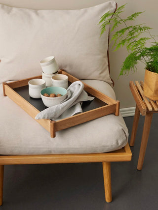 Holztablett Viva in zwei Größen von Maison Lumu, rustikale Küchen-Serviertabletts aus Holz mit Griffen, natürliche Optik