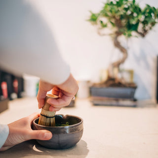 Matcha Set grau/schwarz