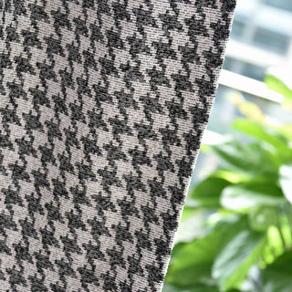 Vorhang HxB 245x140 cm Creme Schwarz Hahnentritt-Muster »PARIS« Flexible Multiband Aufhängung Elegant Pflegeleicht 2023320