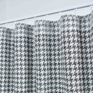 Vorhang HxB 245x140 cm Creme Schwarz Hahnentritt-Muster »PARIS« Flexible Multiband Aufhängung Elegant Pflegeleicht 2023320