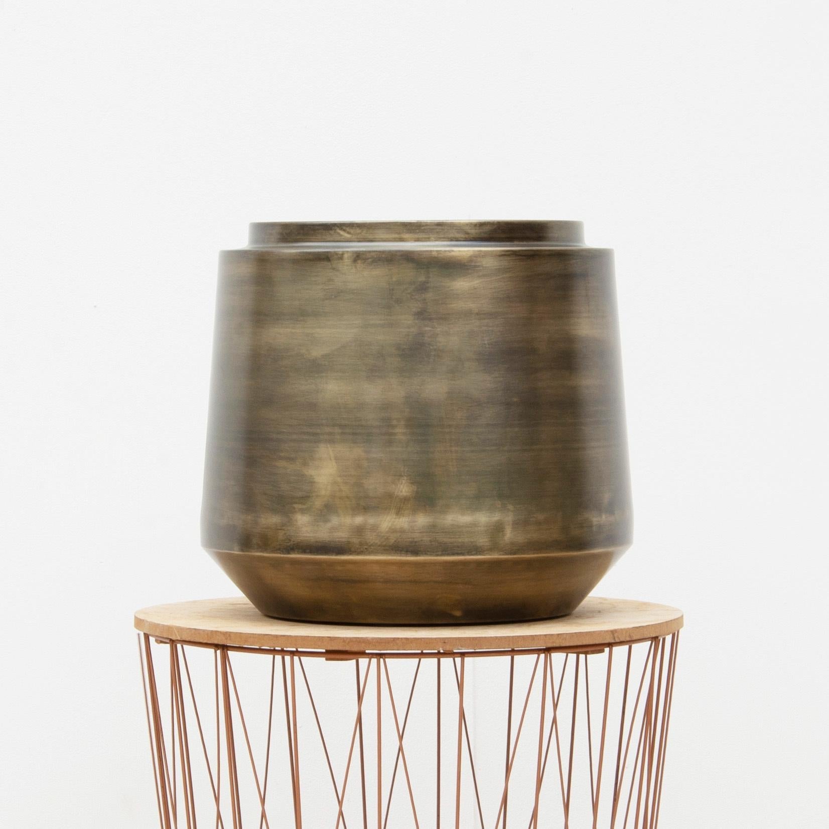 Indigo 'Vintage Gold' - Dekotopf aus Metall